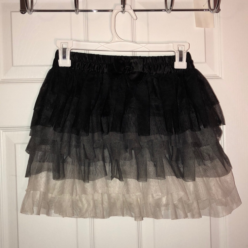 Black kids ruffled skirt